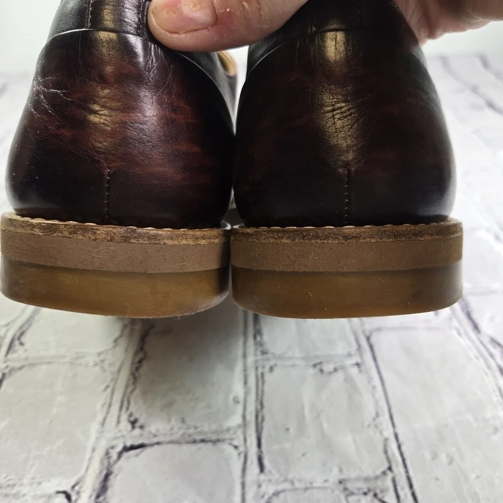 Magnanni brown leather lace up derby oxford shoes spain